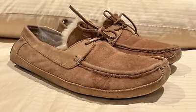 Ugg Men's Byron Suede Wool Slip On Moc. Loafer Slipper Size 10 Pre Owned • $39.99