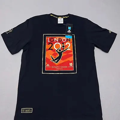 Adidas 2012 London Olympic Games VOLLEYBALL T-Shirt Size Medium Black NWT • $30