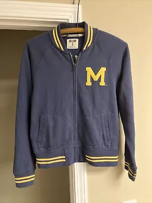 Michigan Wolverines Full-Zip Jacket Women’s Small Tailgate Retro Varsity Sweater • $35