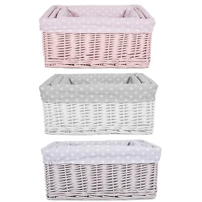 £12.99 • Buy Wickerfield  Wicker Storage Baskets With Removable Lining Gift Hampers