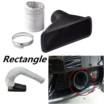 Carbon Fiber Look Front Bumper Turbo Intake Pipe Air Funnel Fit For Car Truck • $19.99