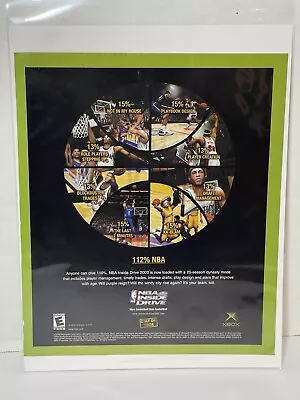 NBA Inside Drive 2003 Print Ad PROMO Art Poster Xbox Basketball Kobe Bryant B • $14.99