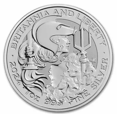 2024 Great Britain Britannia And Liberty 1 Oz Silver BU • $36.95