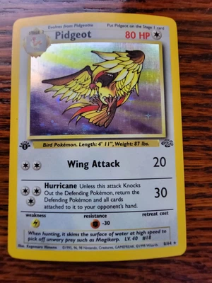 $39.99 • Buy 🕊️1st Edition Pidgeot 8/64 Jungle Set Pokemon Card Vintage WOTC Rare Holo LP