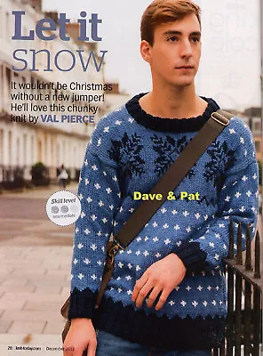 Original Knitting Pattern To Make A Mans Chunky Sweater Chest 40/42  Val Pierce • £1.50