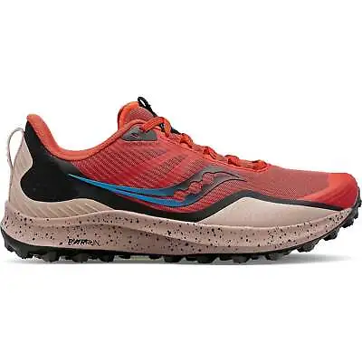 Saucony Mens Peregrine 12 Trail Running Shoes Trainers Jogging Sports - Red • £76.90