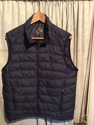 Ralph Lauren Gilet Mens Navy Blue Polo Performance Body Warmer Vital Vest • £14