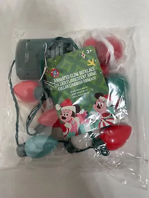 Disney Parks Mickey & Minnie Mouse Animated Glow Necklace Christmas/holiday Bnip • $19.99