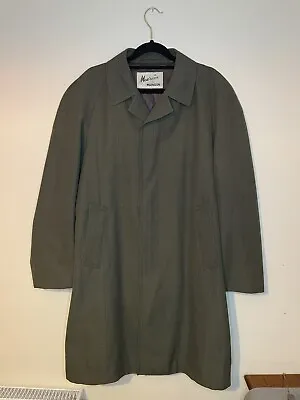 Vintage Gentlemans Tartan Overcoat Maerain By Maenson Great Condition Size L • £29.99