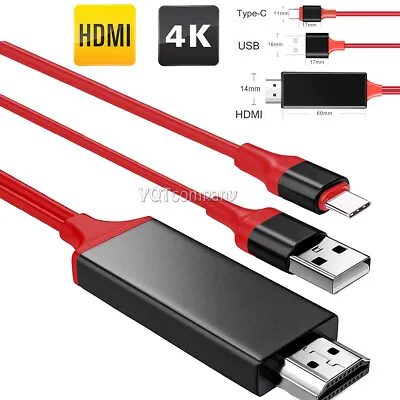 HDMI Mirroring Type C Phone To TV HDTV Cable For Samsung S23 S22 S21 S20+ Note20 • $12.59