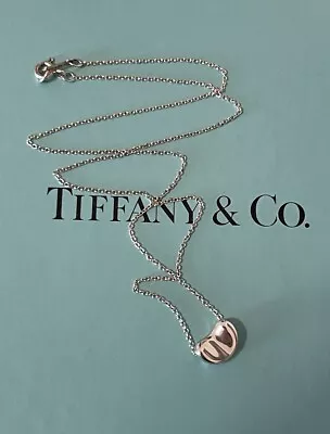 TIFFANY & Co Elsa Peretti Bean Small Pendant Necklace Vintage Tiffany Necklace • $86.02