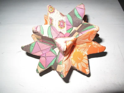 Vintage '70s 3D Fabric Star Handmade Patchwork • £15