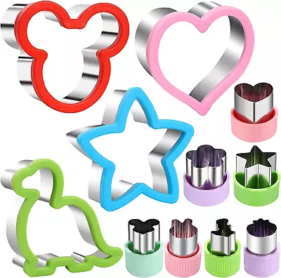 Sandwiches Cookie Cutter Set Mickey Mouse & Dinosaur & Heart & Star Shapes San • $16.25