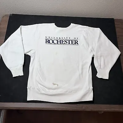 Vintage Champion Reverse Weave Crewneck Rochester University New York Sweatshirt • $64