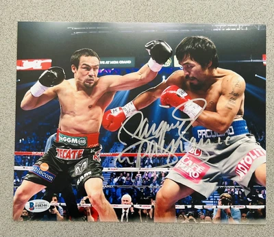 $47 • Buy Manny Pacquiao Signed Boxing 8x10 Autographed Action Photo Auto Beckett BAS COA