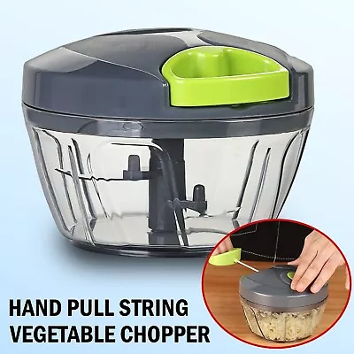 Vegetable Fruit Salad Onion Garlic Food Hand Chopper Manual Cutter Slicer Dicer • $9.99