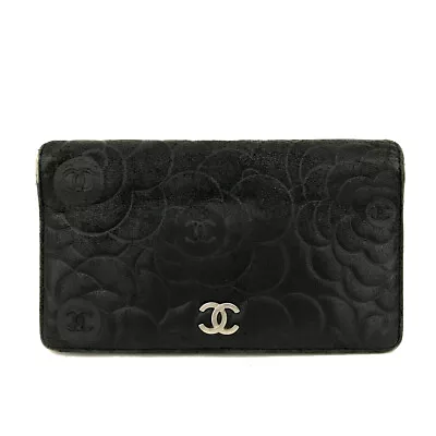 CHANEL Camellia CC Logo Leather Long Bifold Wallet/9Y1126 • $1.50