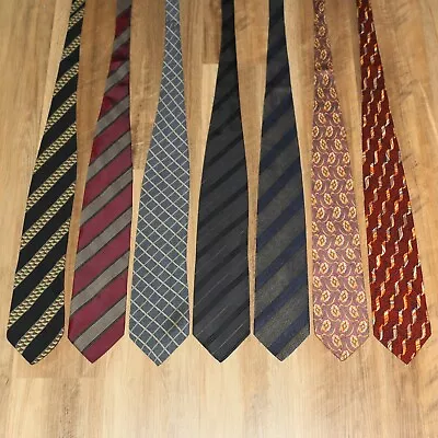 Lot Of 7 Vintage Luxury Neck Ties ~ Giorgio Armani Ermenegildo Zegna Valentino • $24.99