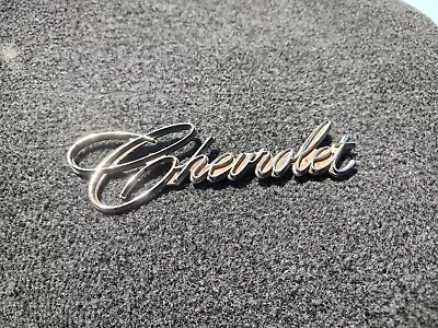 Chevrolet Trunk Lid Script Emblem 9831025 GM Chevy Badge Trim Body Chrome • $14.75