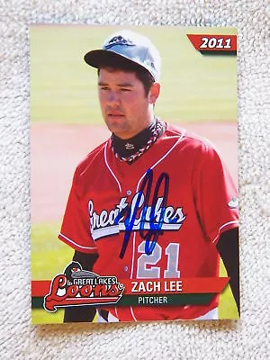 Los Angeles Dodgers Zach Lee Signed 2011 Great Lakes Loons Card Auto • $9.99