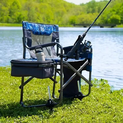 Timber Ridge Fishing Director's Chair With Adjustable Legs - NEW - FREE DELIVERY • £49.99