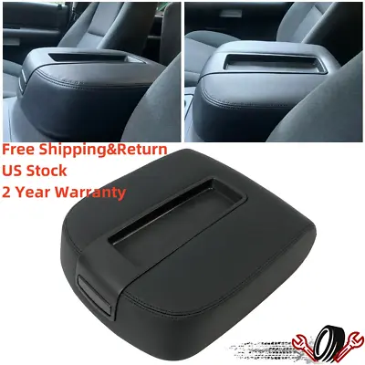 Black Center Console Armrest Lid Assembly For 07-14 Chevy GMC Silverado Sierra • $34.73