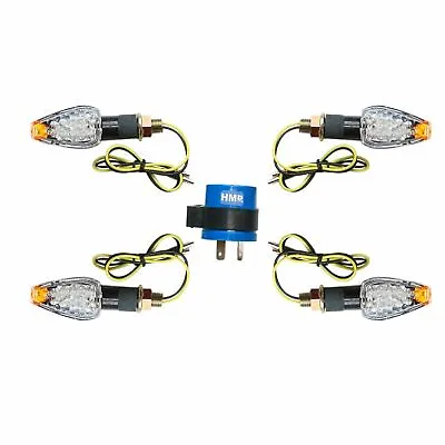 HMParts Pit Bike Monkey Atv Quad 4x LED Indicator Relay Set Quick Delivery • £40.36