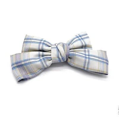 White And Blue Plaid Barrette/Hair Bow/ Hair Clip • $16.99