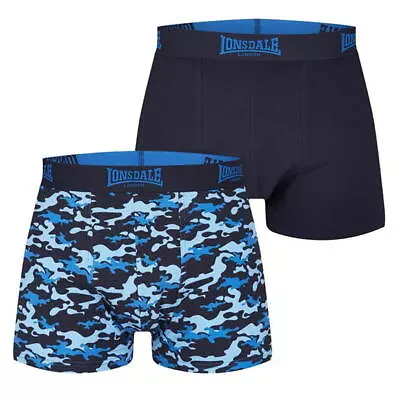 2 Pack Lonsdale London Trunks Boxer Short Boxers Pants Briefs Size XS-4XL • £14.50