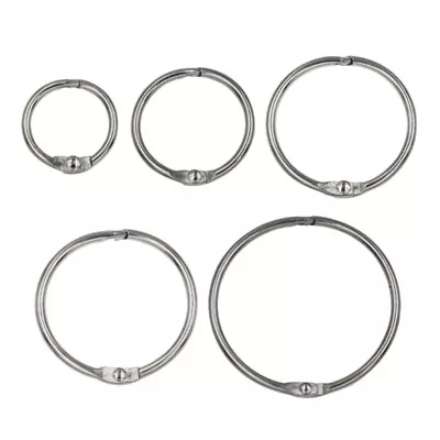 10pcs Loose Leaf Binder Rings Metal Paper Binder Rings Clip Hookerfor Flashcard • £4.37