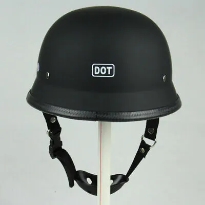 DOT German Street Half Face Motocross Helmet For Chopper Cruiser Biker Scooter • $34.71