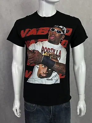 Dennis Rodman Rodzilla NWO Wrestling Black Short Sleeve Graphic T-Shirt WCW • $28.50