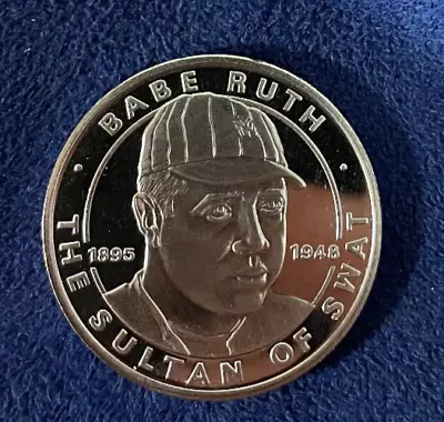 1995 Babe Ruth Republic Of Liberia 1 Dollar Coin 1 Oz NY Yankees Sultan Of Swat • $11.99