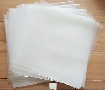 200 7  Plastic Clear Polythene Record Sleeves / Covers 250g Free Delivery • £11.37