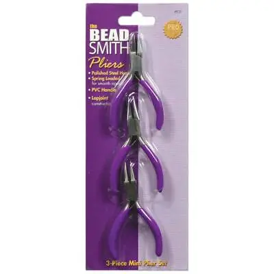 £11.89 • Buy Beadsmith Micro Mini Jewellery Tools - 3 Piece Plier Set - Purple - S0041
