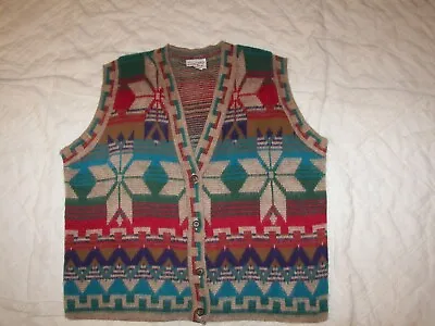 $16.99 • Buy Vintage Denim Republic Sweater Vest - Size L - Button Front