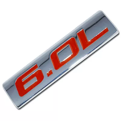 Chrome/red Metal 6.0l Engine Race Motor Swap Emblem Badge For Trunk Hood Door • $8.79