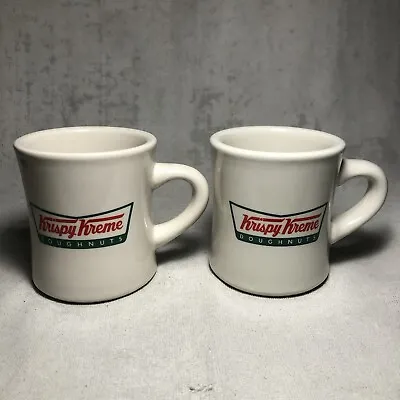 A Pair (2) Krispy Kreme Doughnuts Coffee Mug Heavy Diner Style Cup • $32