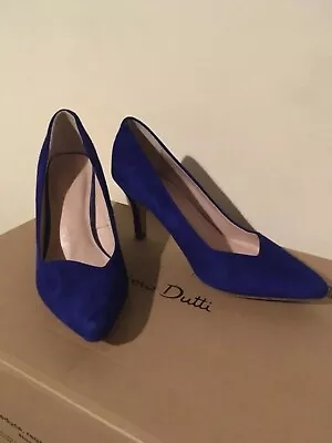 Marks & Spencer Woman’s High Heel Blue Suede Shoes Size UK 5 EU 38 • £7