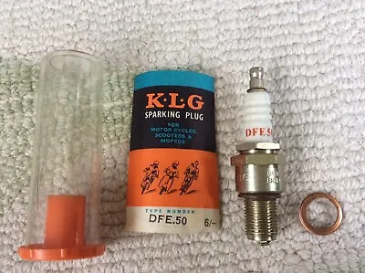 Vintage Classic Motorcycle KLG DFE 50  Spark Plug Motor Cycles Scooters Mopeds • $6.22