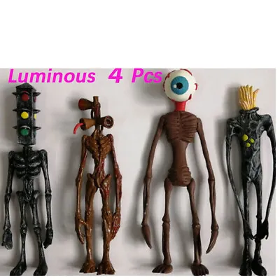 New 4pcs Siren Head Action Figure Toy  Sirenhead Horror Model Doll With Light Uk • £7.99