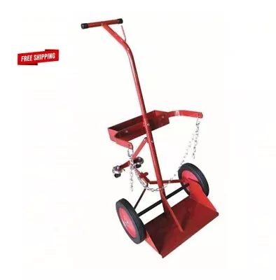 Welding Hand Truck Two Cylinder Gas Tank Bottle Tilt-Back Dolly Cart 500lb Cap. • $232.50