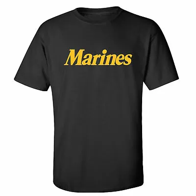 Classic  Marines  Short Sleeve T-Shirt In Black - Adult Small To 6X-Large • $19.99