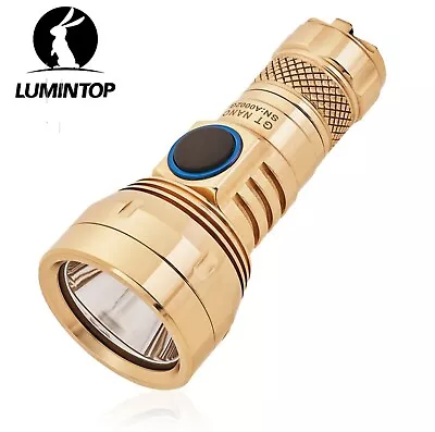 Lumintop GT Nano Brass Flashlight Rechargeable Mini Thrower EDC Keychain  • $45.99