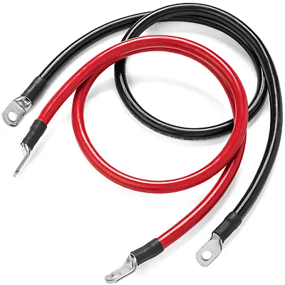 Spartan Power 4 AWG Battery Cables - Made In The USA! Terminated 5/16  Or 3/8  • $14.99