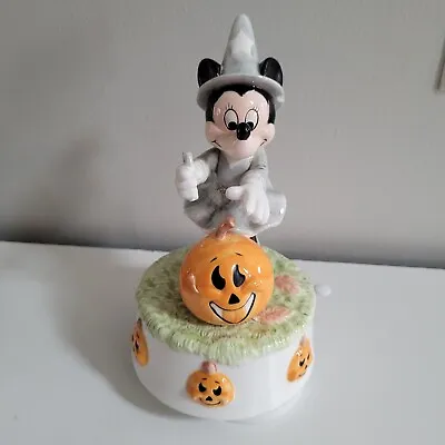 Walt Disney Mini Mouse Witch Hat Pumpkin Halloween SCMID Music Box • $3.99