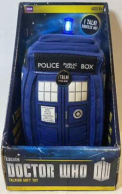 $24.98 • Buy Dr Who Tardis Police Phone Booth Light Up Talking Soft Toy Plush BBC  New In Box