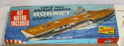 Lindberg Hornet Aircraft Carrier Ship Motorized Model Kit Boxed 780m-129 • $49.99