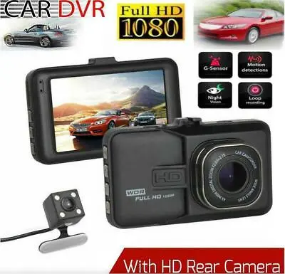 $70.92 • Buy FHD LCD 1080P Car DVR Reversing Camera Video Dash Cam Recorder Night Vision