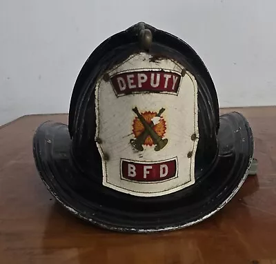 Vintage Cairns Brothers Metal Fire Helmet  Deputy B.F.D  • $102.50